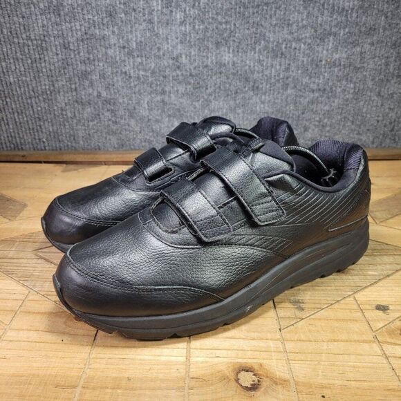 Brooks Addiction Walker Mens 13 Black Slip Resistant Strap Sneakers Shoes - Picture 2 of 11